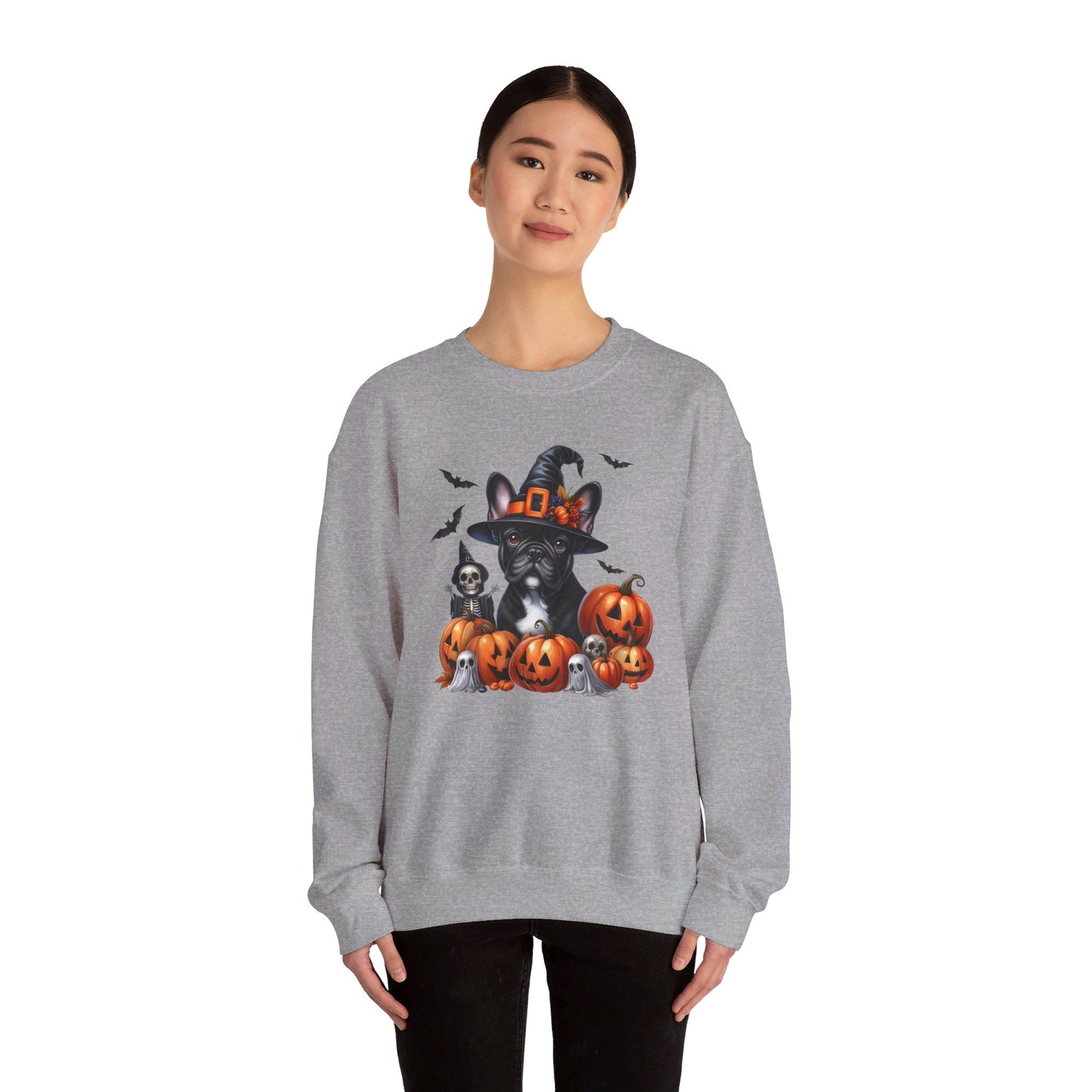 Frenchie Witch Unisex Heavy Blend™ Crewneck Sweatshirt