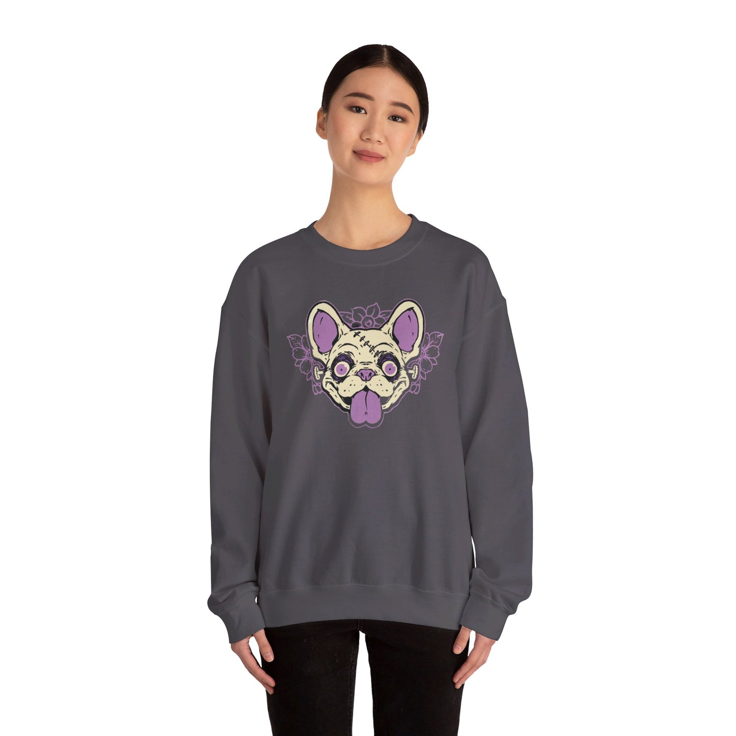 Zombie Frenchie Unisex Heavy Blend™ Crewneck Sweatshirt