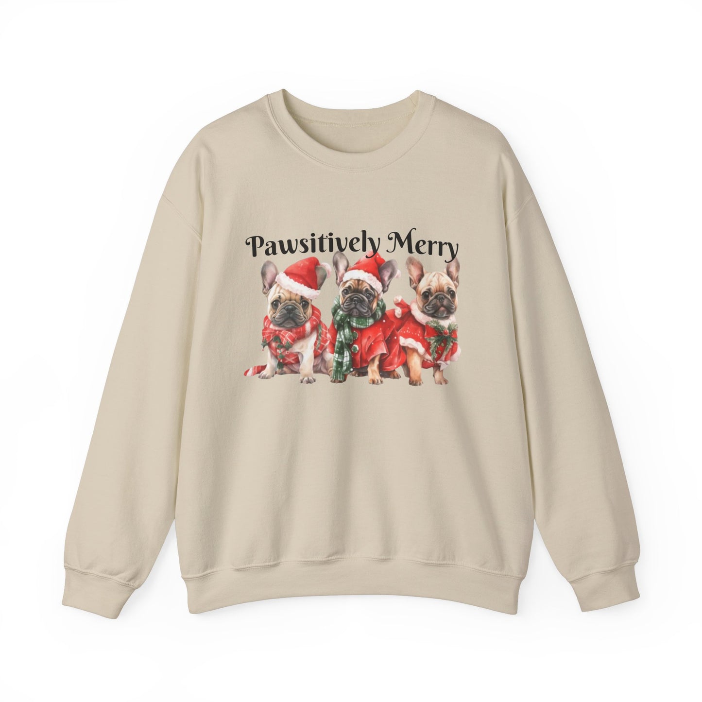 French Bulldog Sweatshirt - Pawsitivley Merry Holiday Design