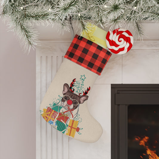 Frenchie Rudolph Stocking