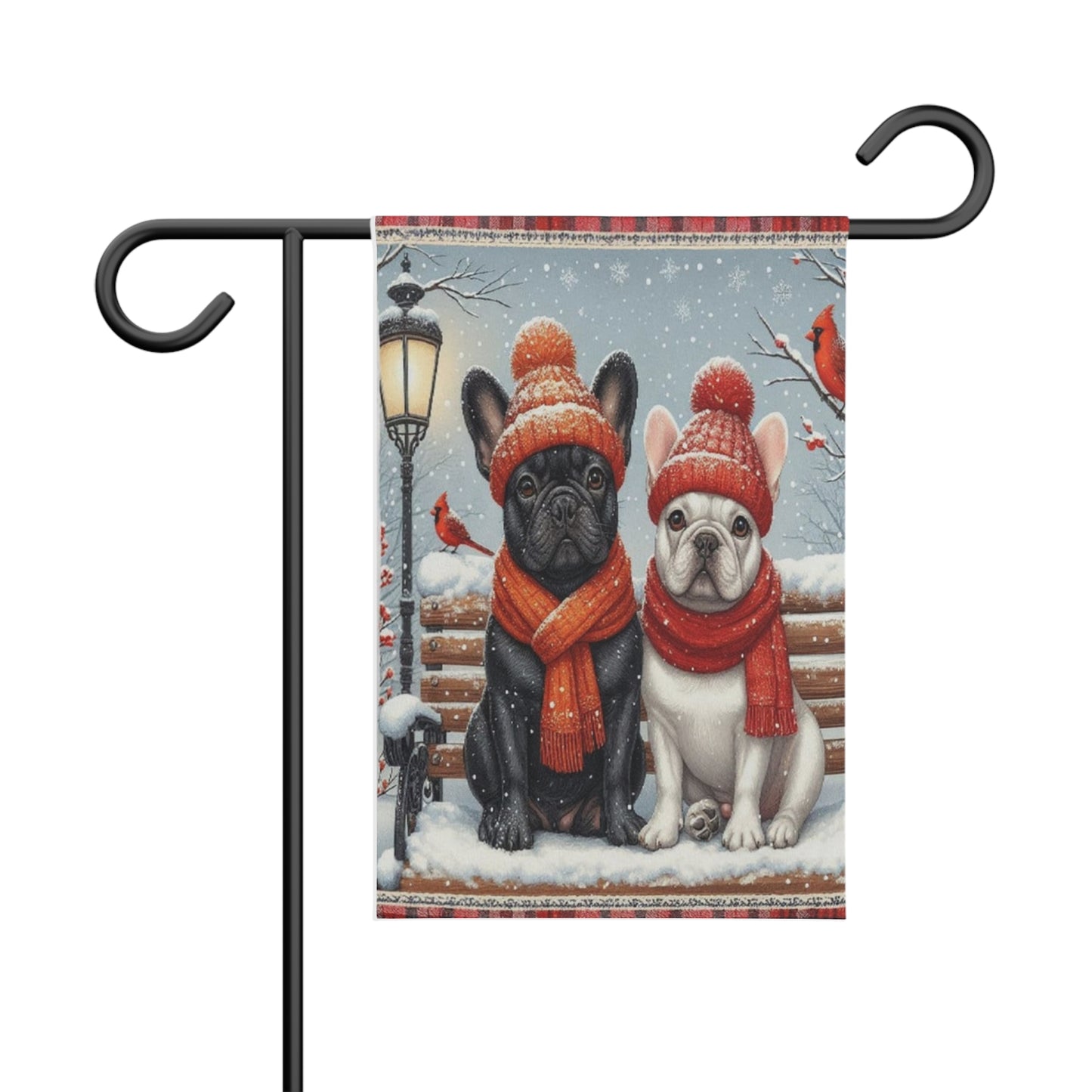 Christmas French Bulldog Garden Banner