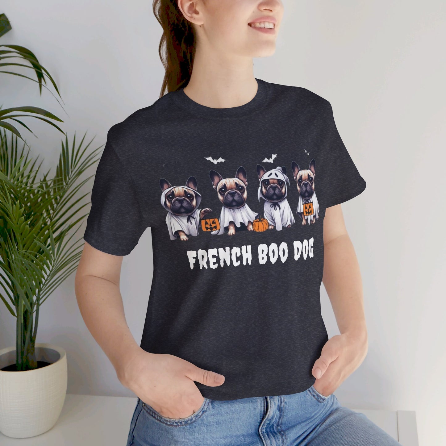 French Boo Dog Halloween Tee