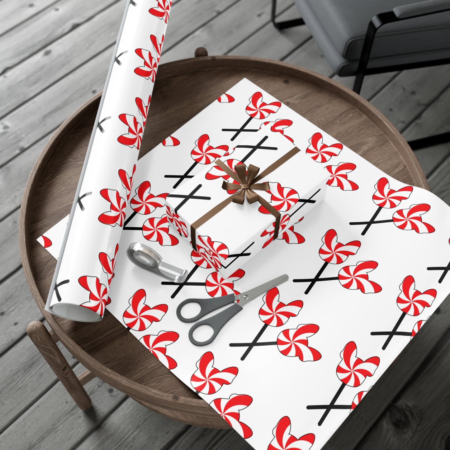 Gift Wrap Papers - French Bulldog Peppermint Lollipop