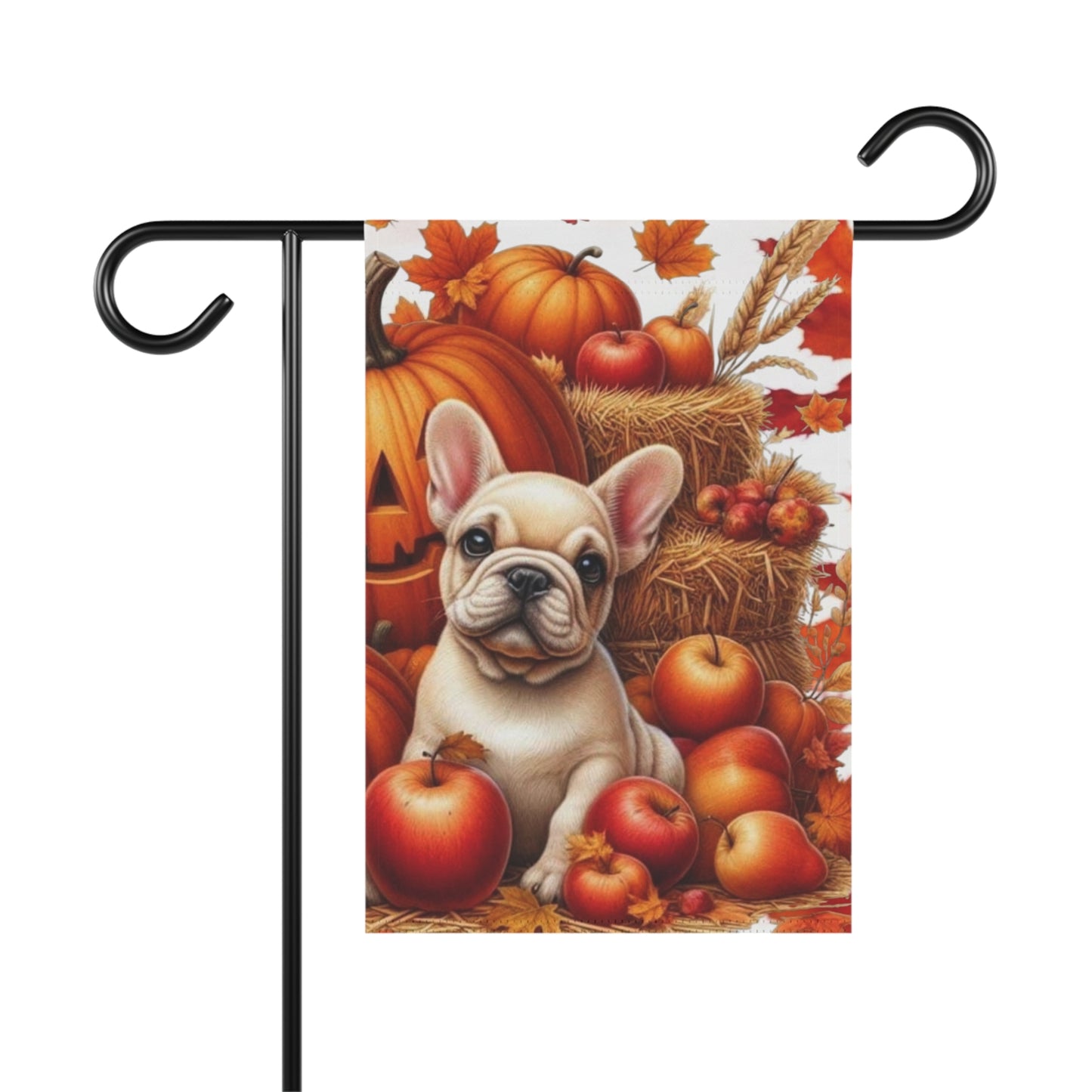 Fall Frenchie Yard Flag