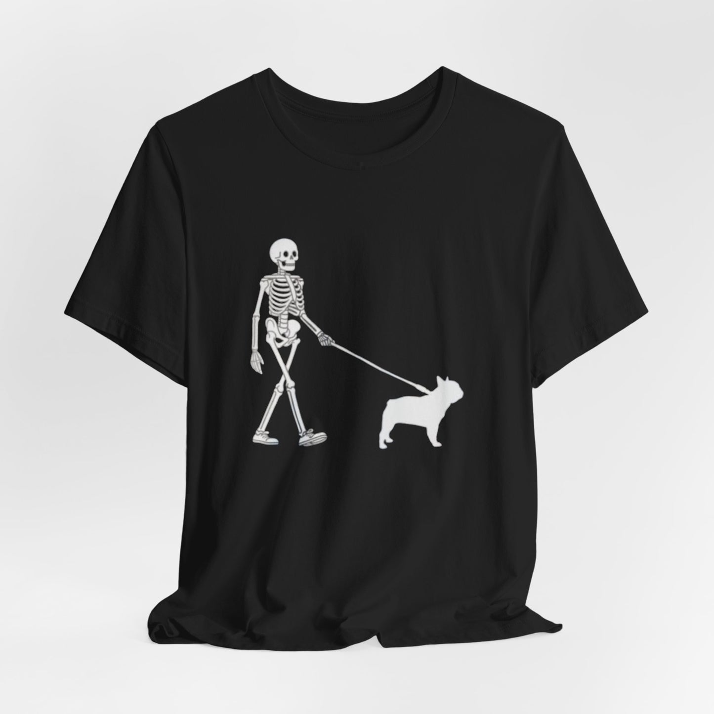 Skeleton Frenchie Unisex Jersey Short Sleeve Tee