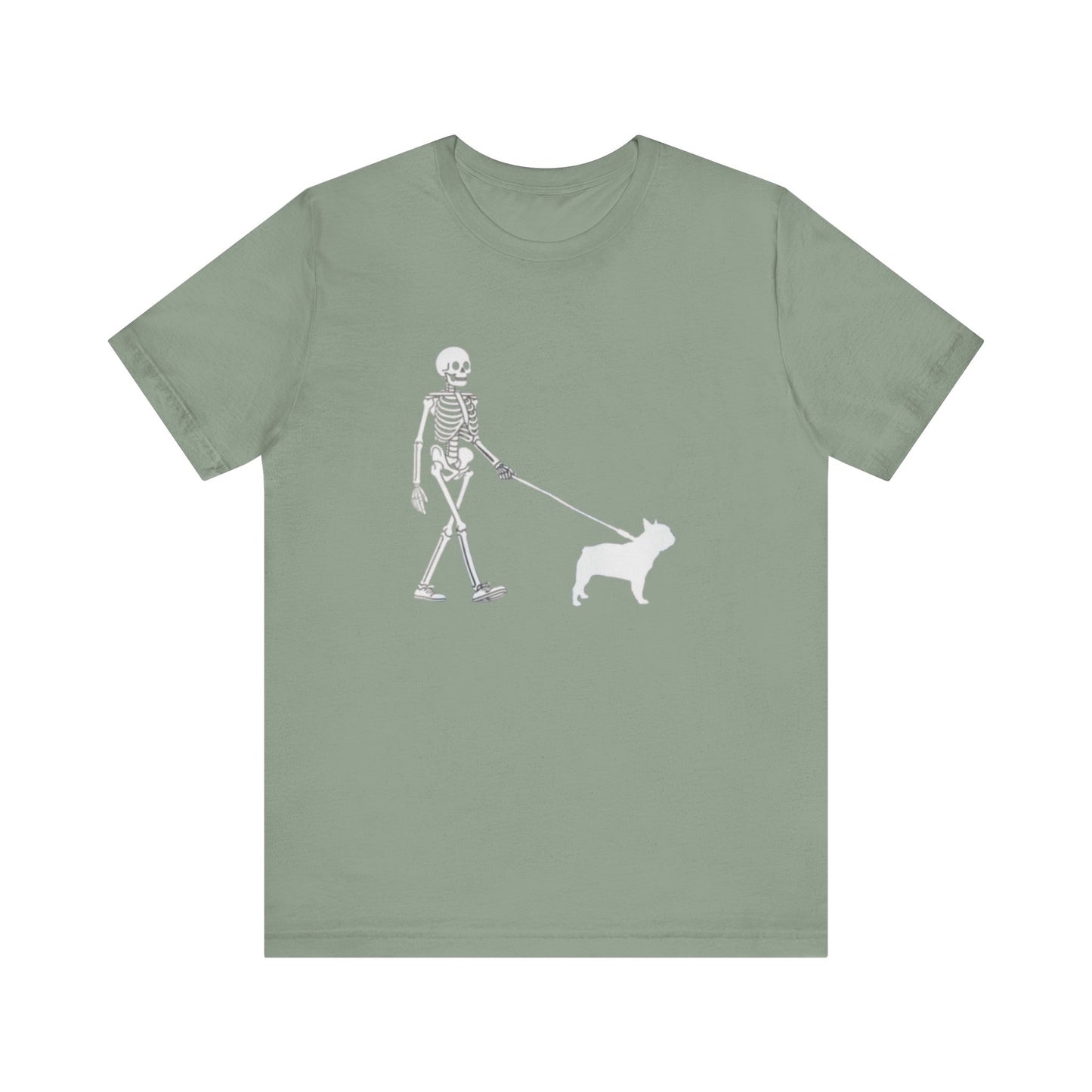 Skeleton Frenchie Unisex Jersey Short Sleeve Tee