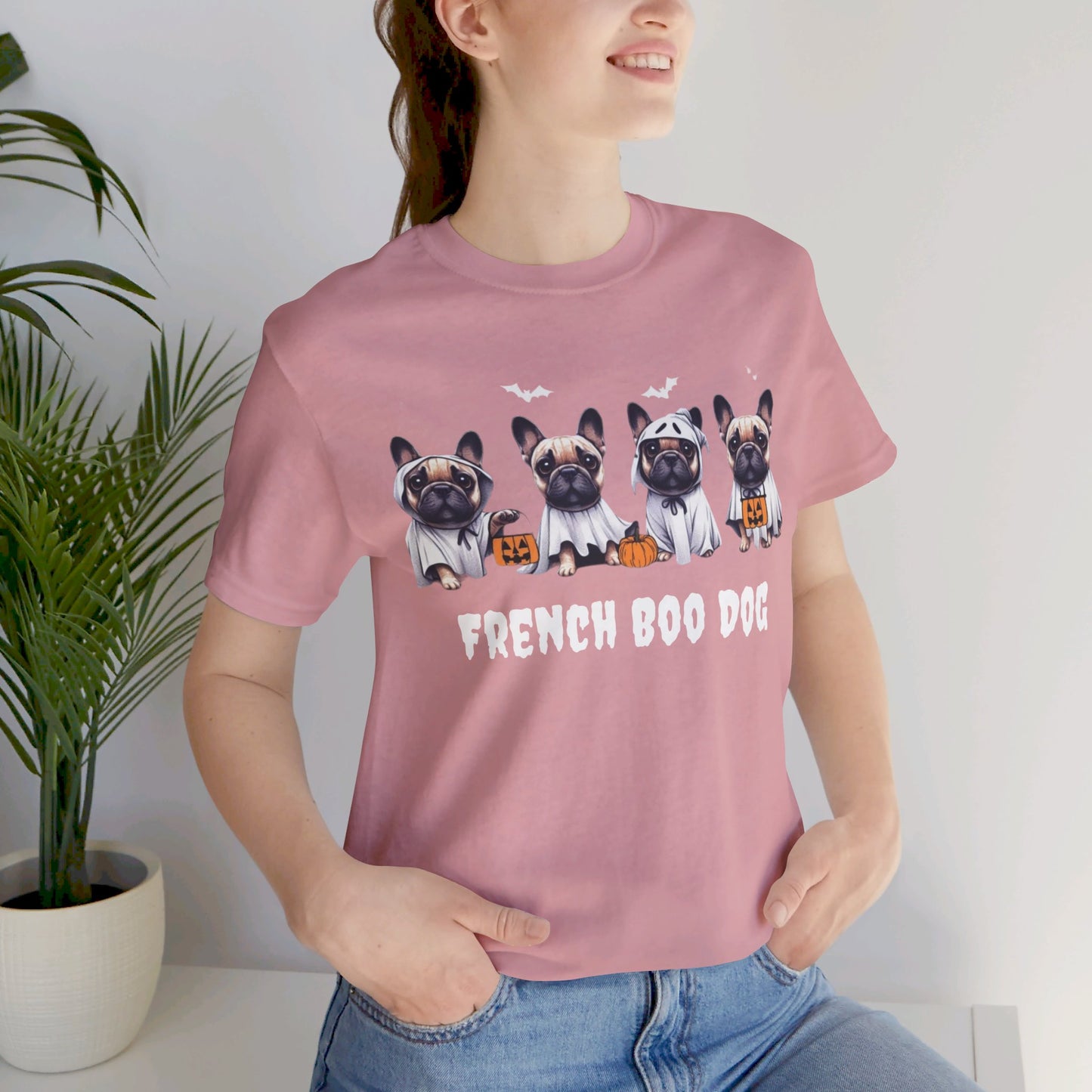 French Boo Dog Halloween Tee