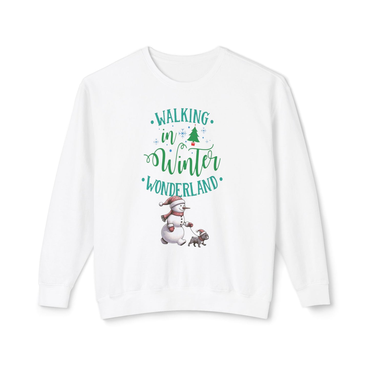 Snowman Walking French Bulldog Sweatshirt