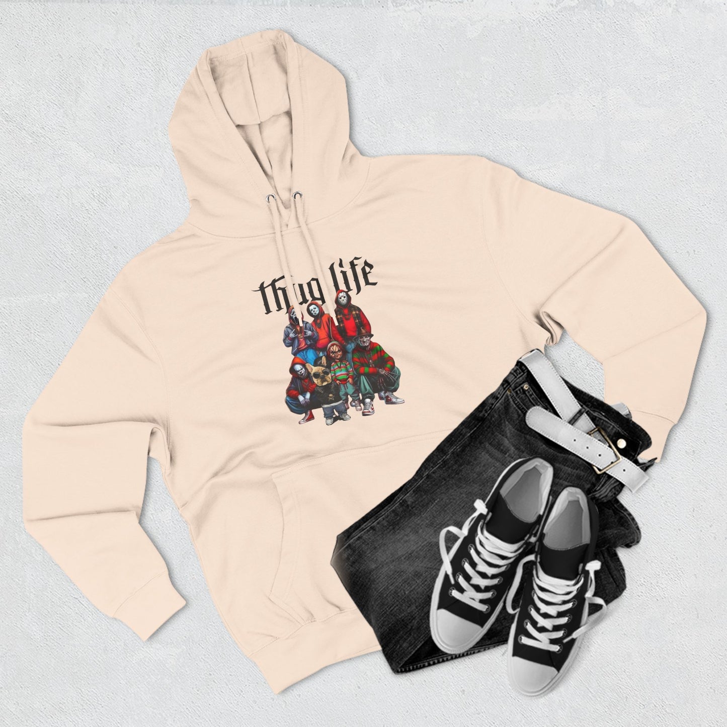 Thug Life Three-Panel Fleece Hoodie