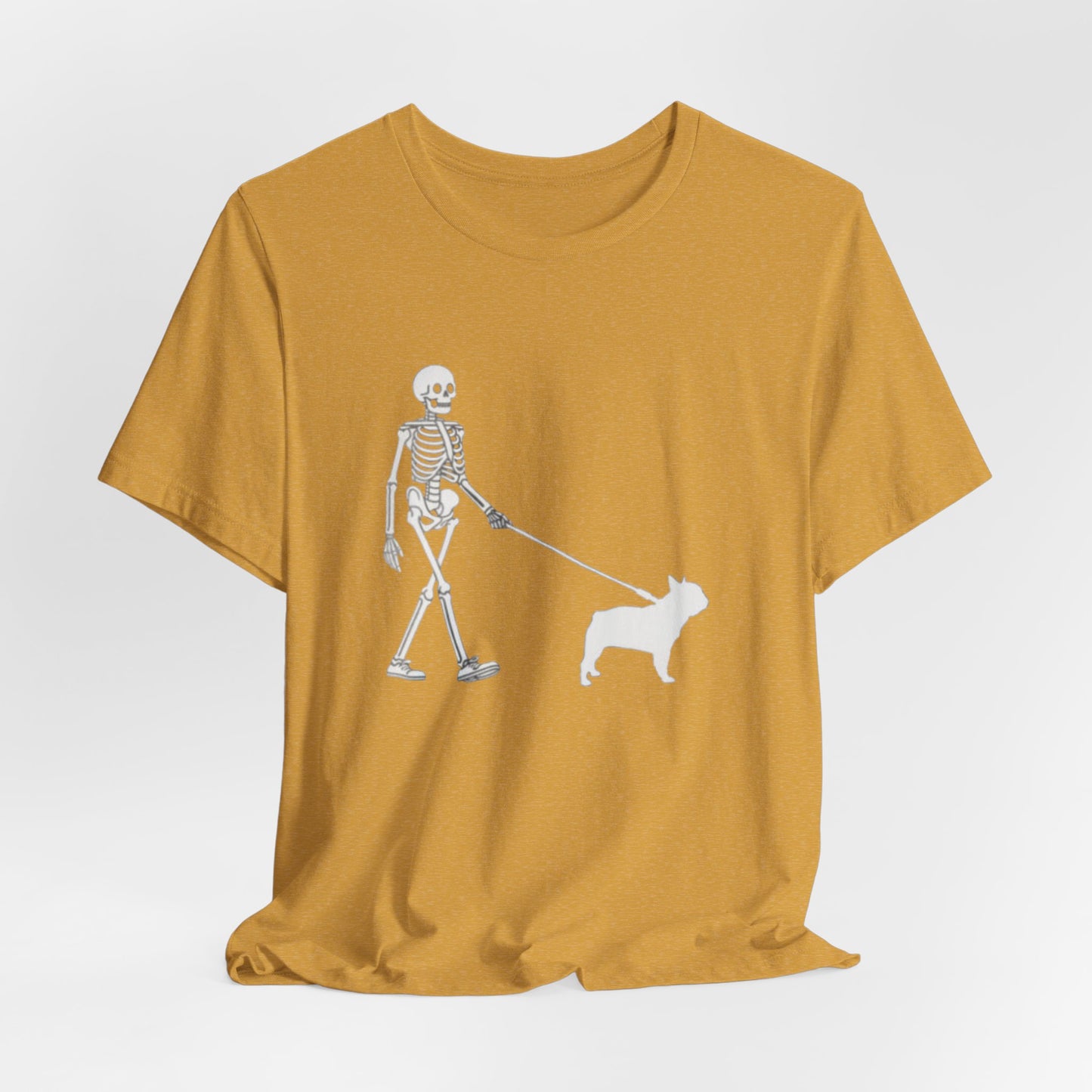 Skeleton Frenchie Unisex Jersey Short Sleeve Tee