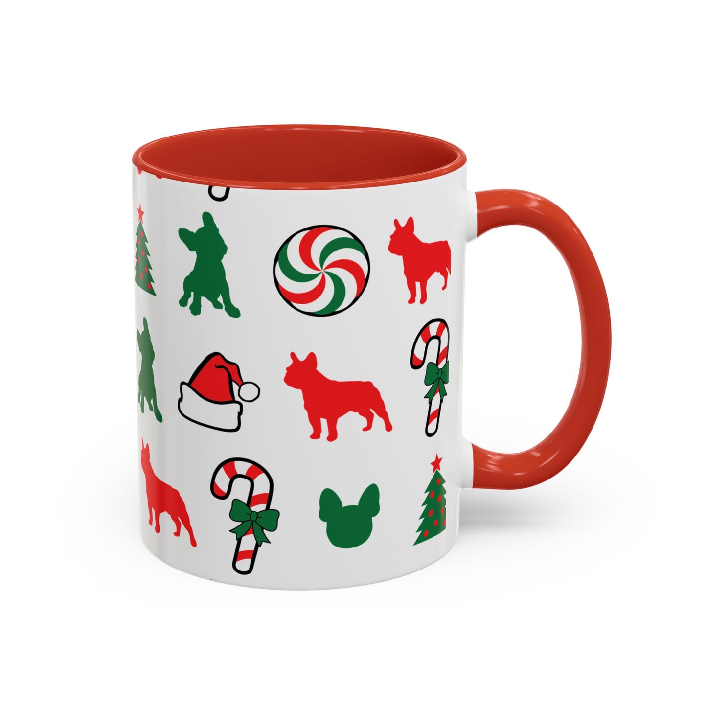 Mug - Frenchie Christmas Accent Coffee Mug (11, 15oz)