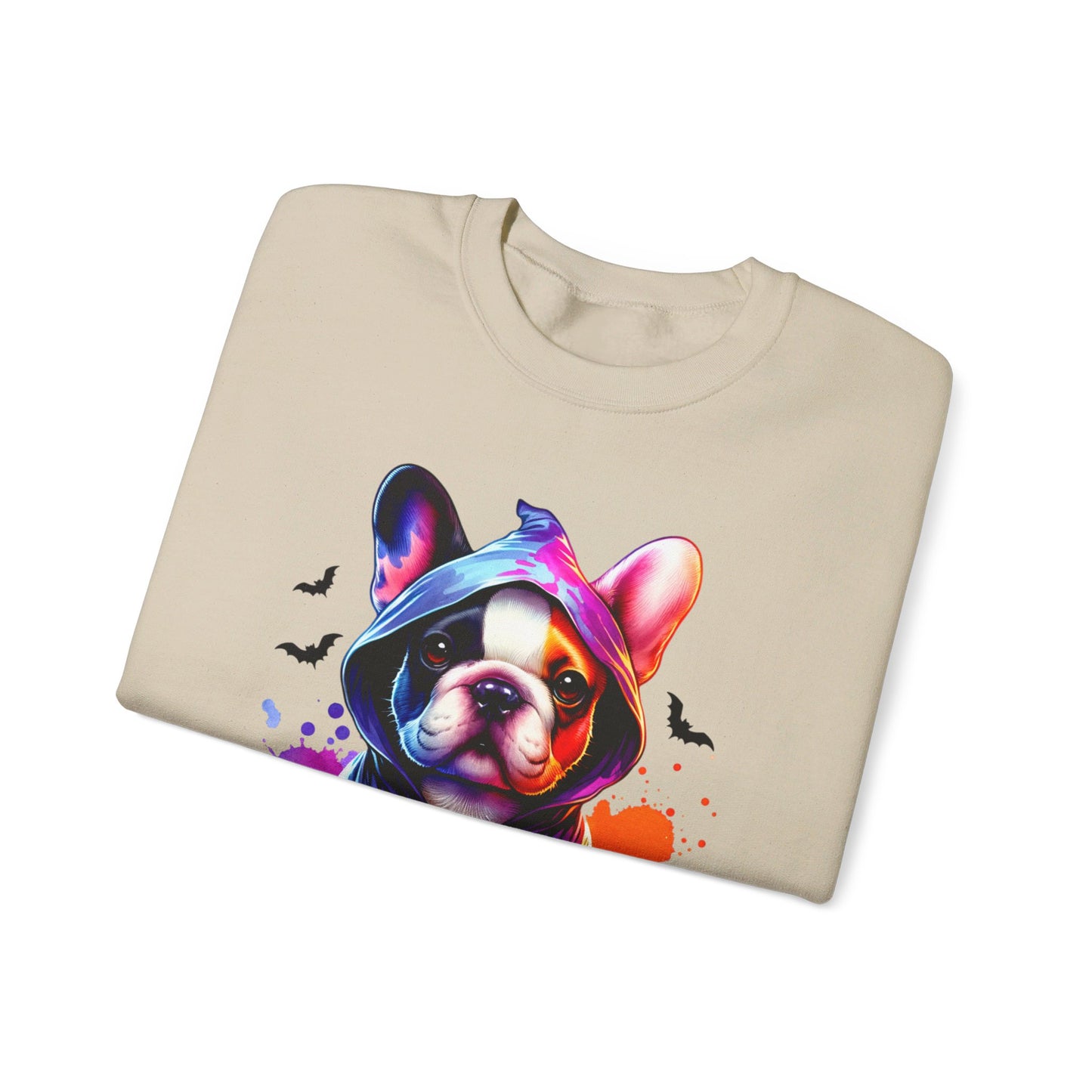 Frenchie pumpkin Unisex Heavy Blend™ Crewneck Sweatshirt