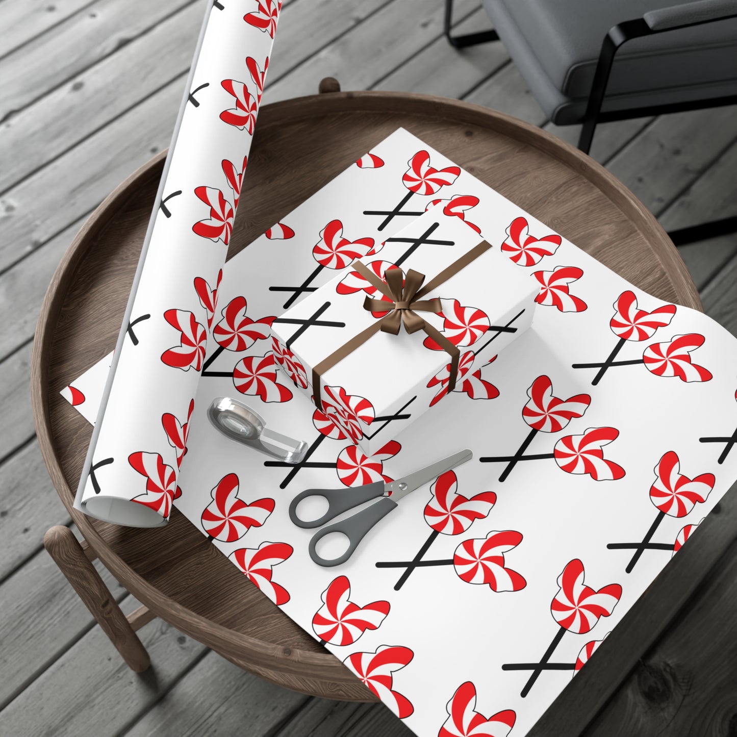 Gift Wrap Papers - French Bulldog Peppermint Lollipop