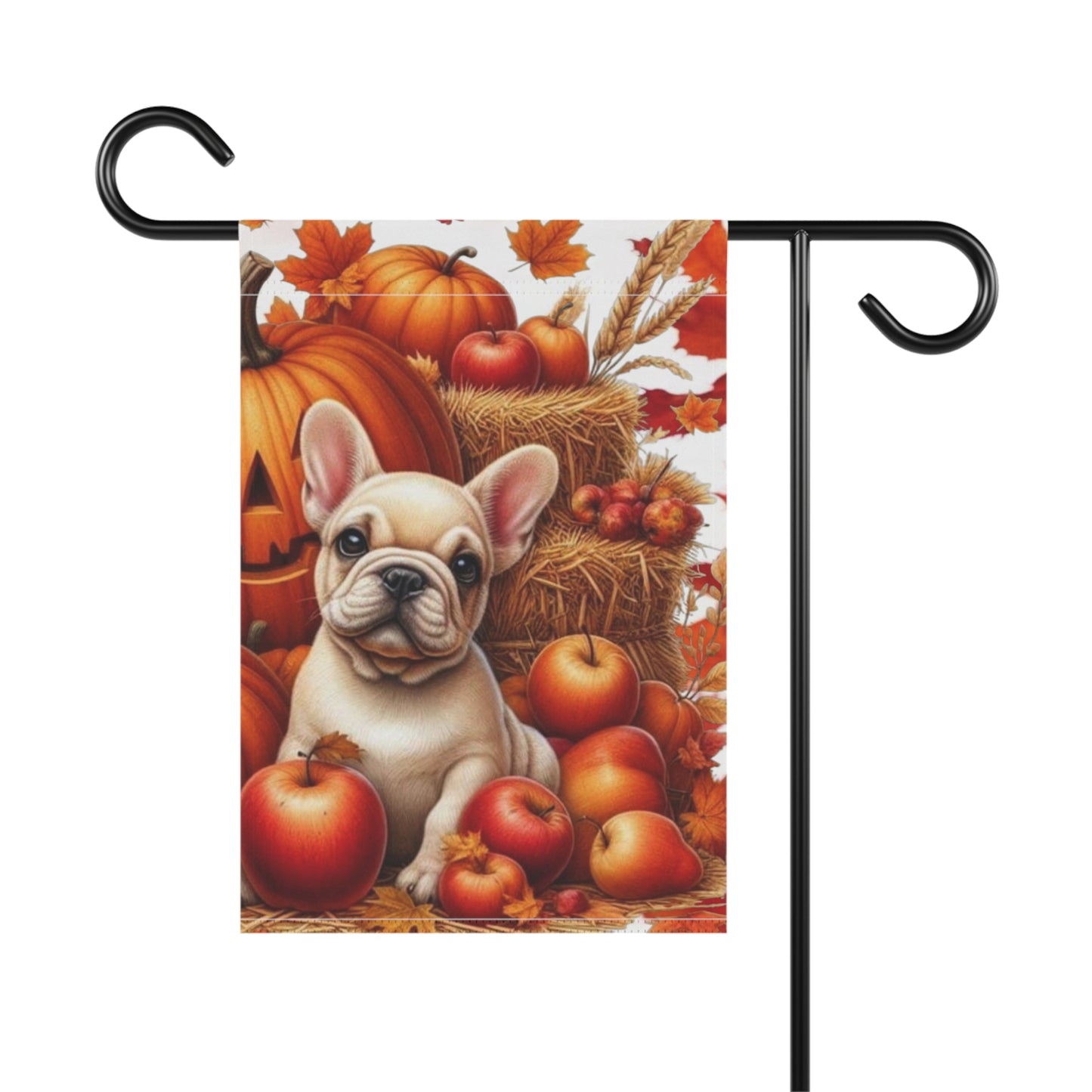 Fall Frenchie Yard Flag