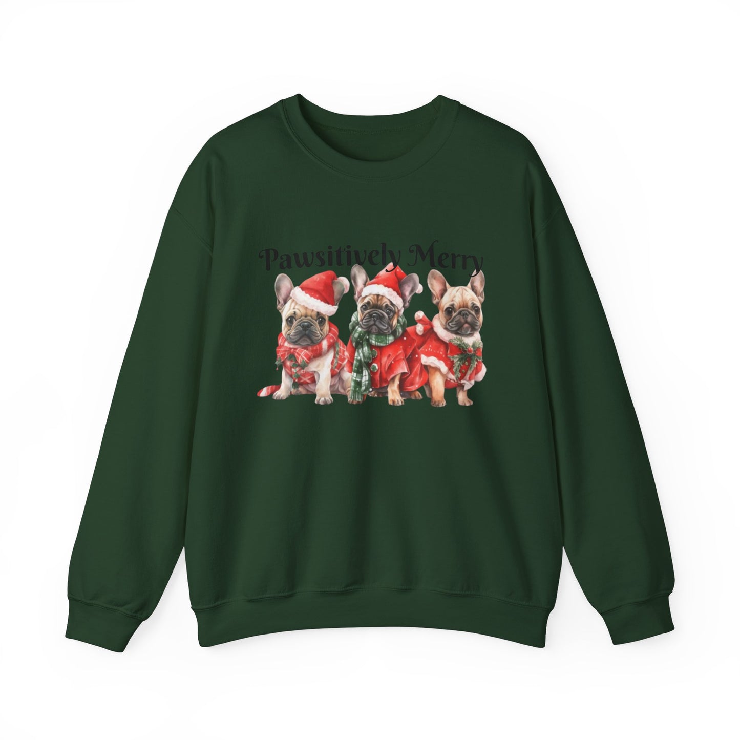 French Bulldog Sweatshirt - Pawsitivley Merry Holiday Design