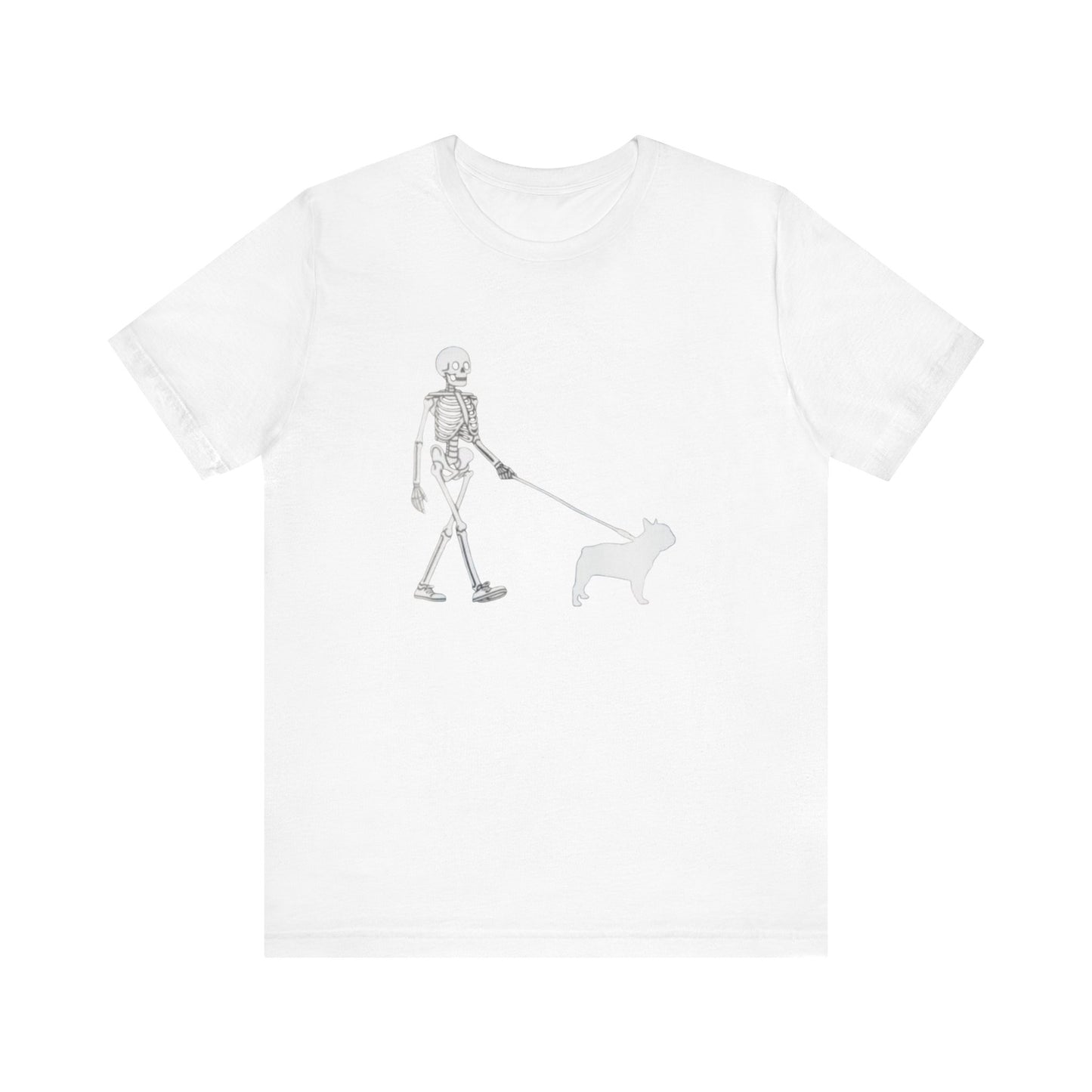 Skeleton Frenchie Unisex Jersey Short Sleeve Tee