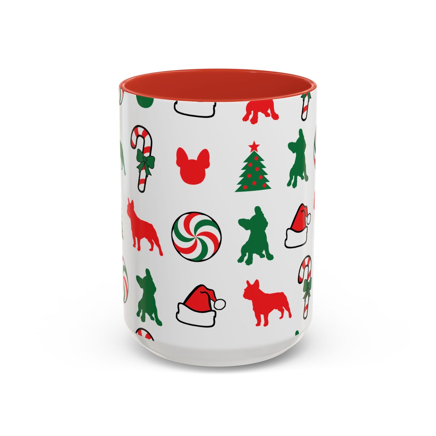 Mug - Frenchie Christmas Accent Coffee Mug (11, 15oz)