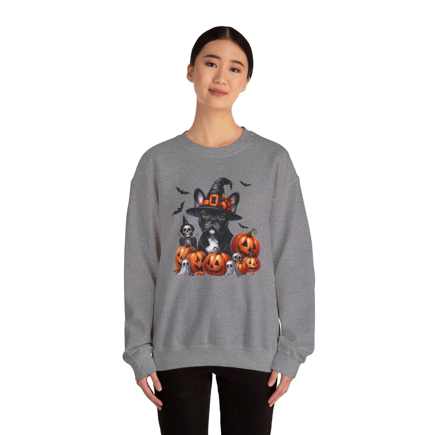 Frenchie Witch Unisex Heavy Blend™ Crewneck Sweatshirt