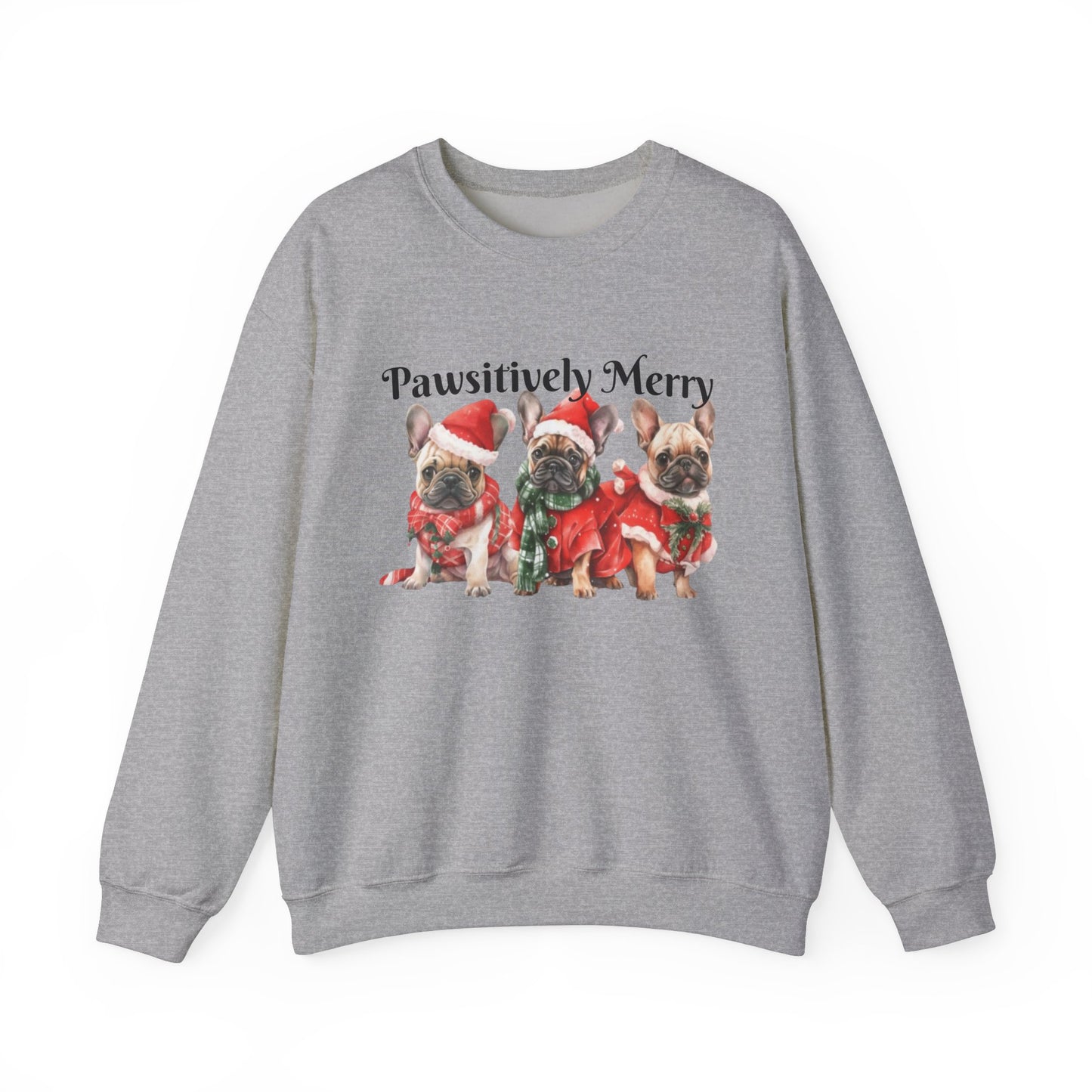 French Bulldog Sweatshirt - Pawsitivley Merry Holiday Design