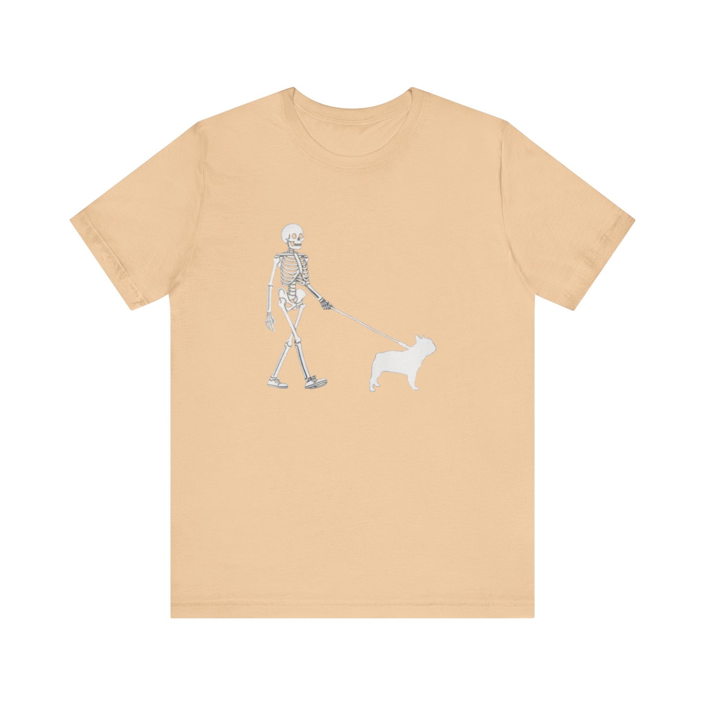 Skeleton Frenchie Unisex Jersey Short Sleeve Tee