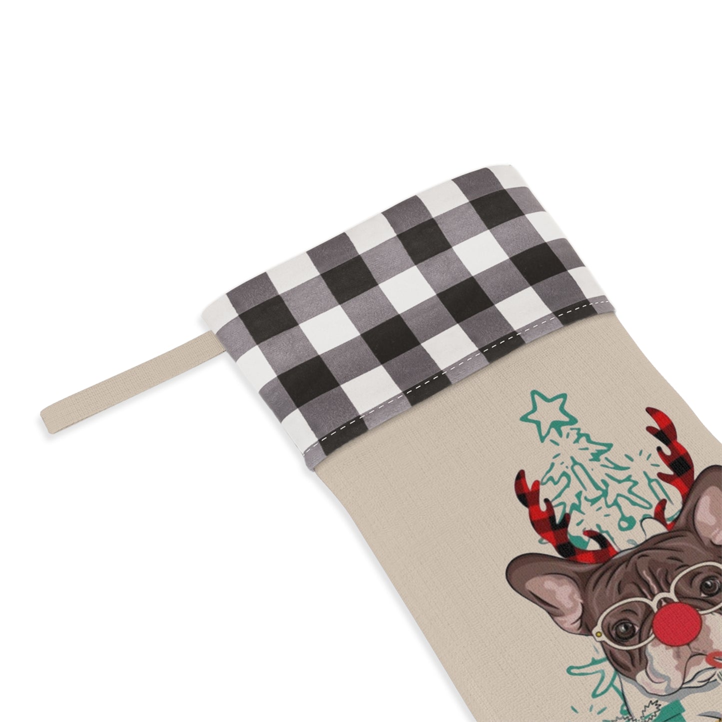 Frenchie Rudolph Stocking