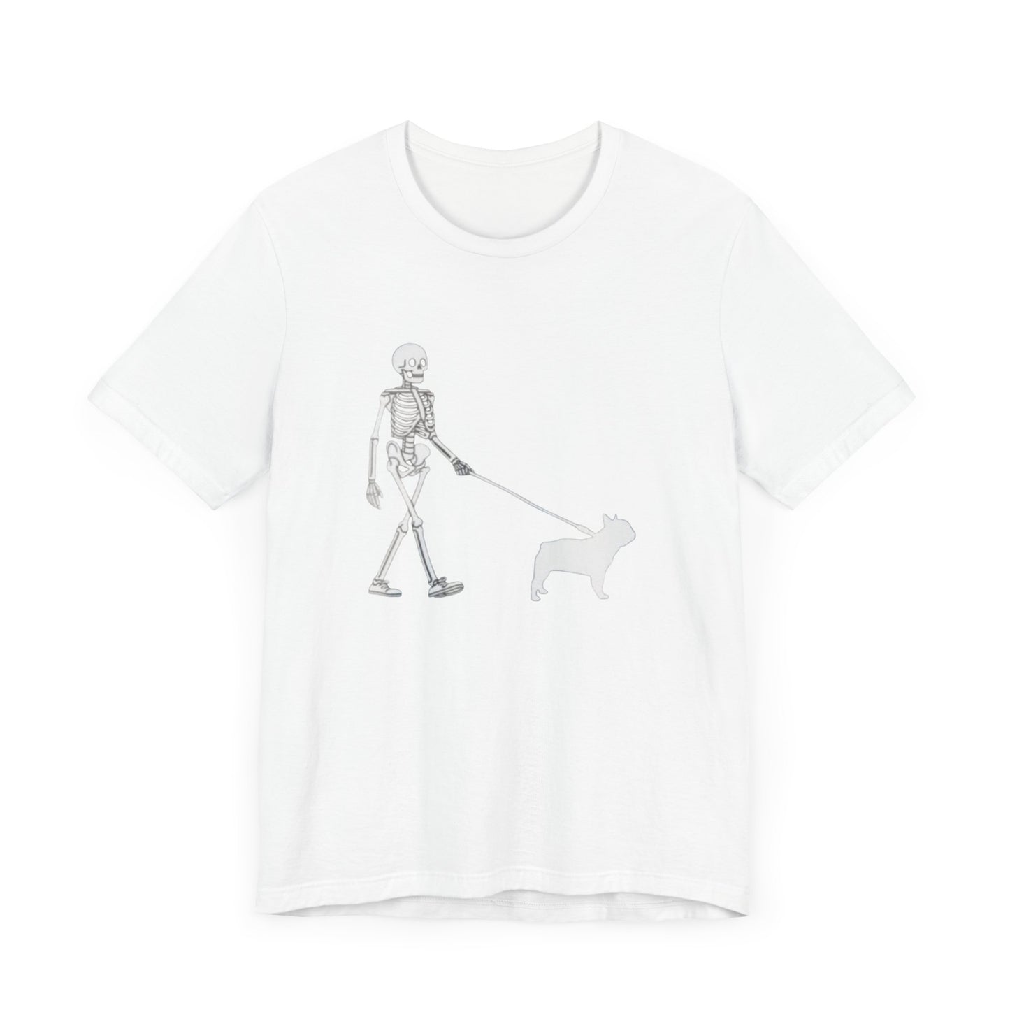 Skeleton Frenchie Unisex Jersey Short Sleeve Tee