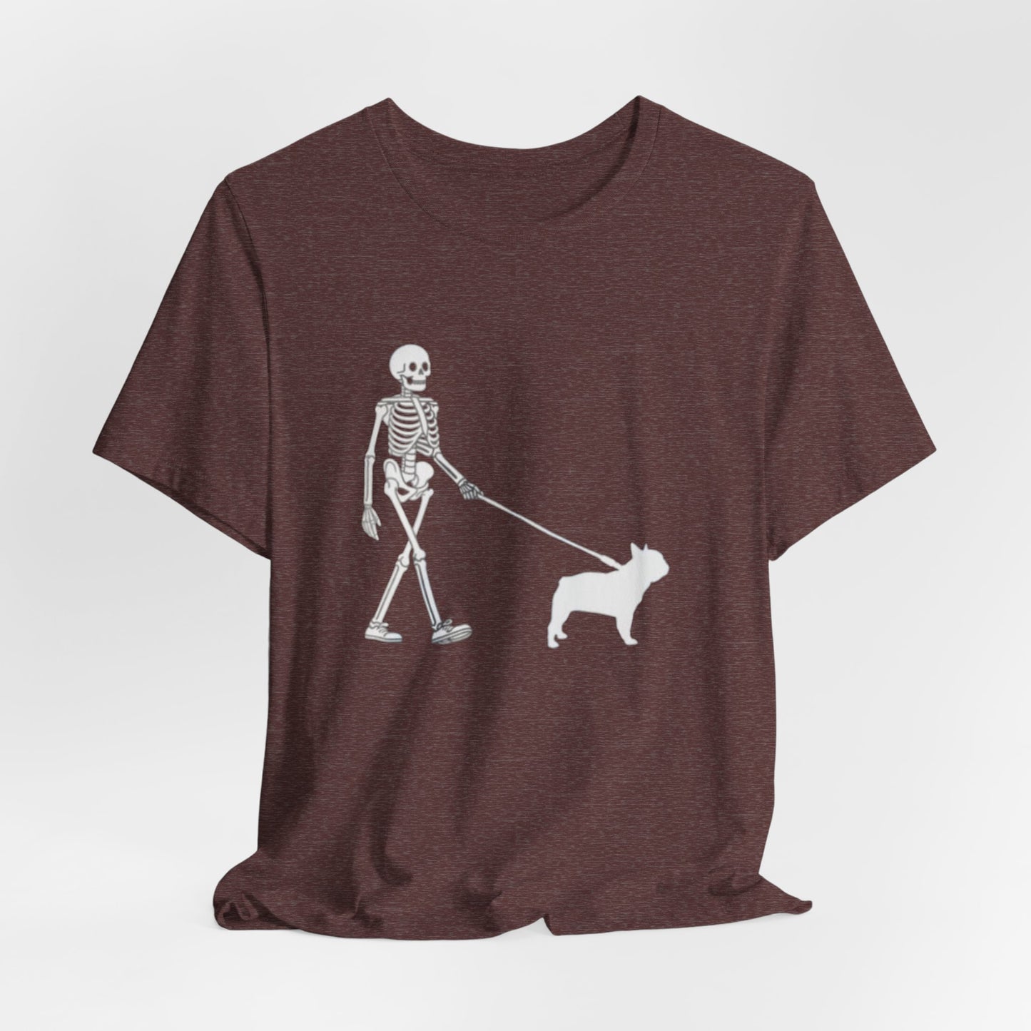 Skeleton Frenchie Unisex Jersey Short Sleeve Tee