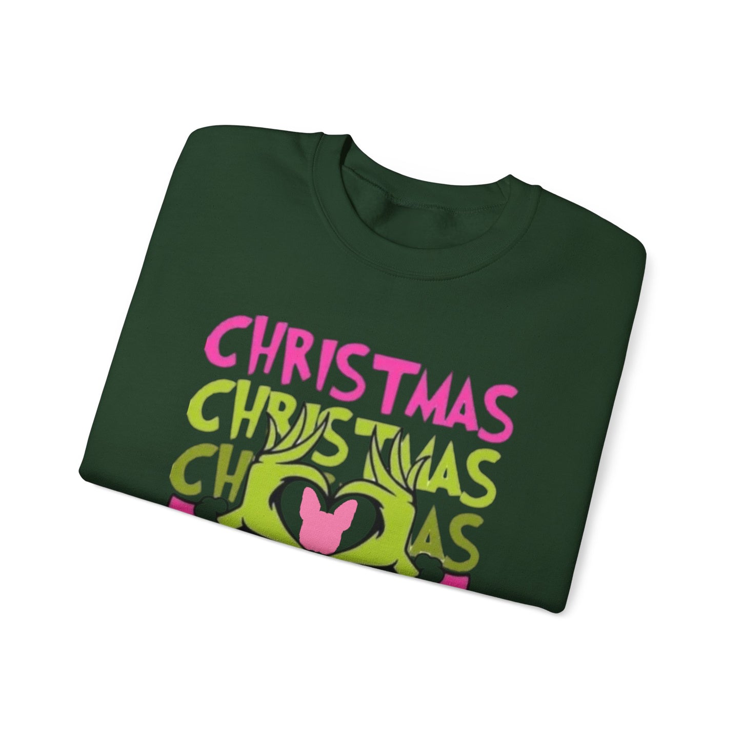 Frenchie Grinch Sweatshirt Silhouette Design