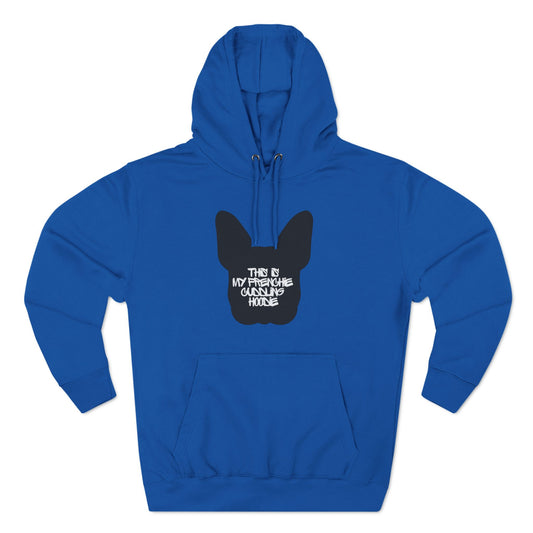 Frenchie Cuddling Three-Panel Fleece Hoodie