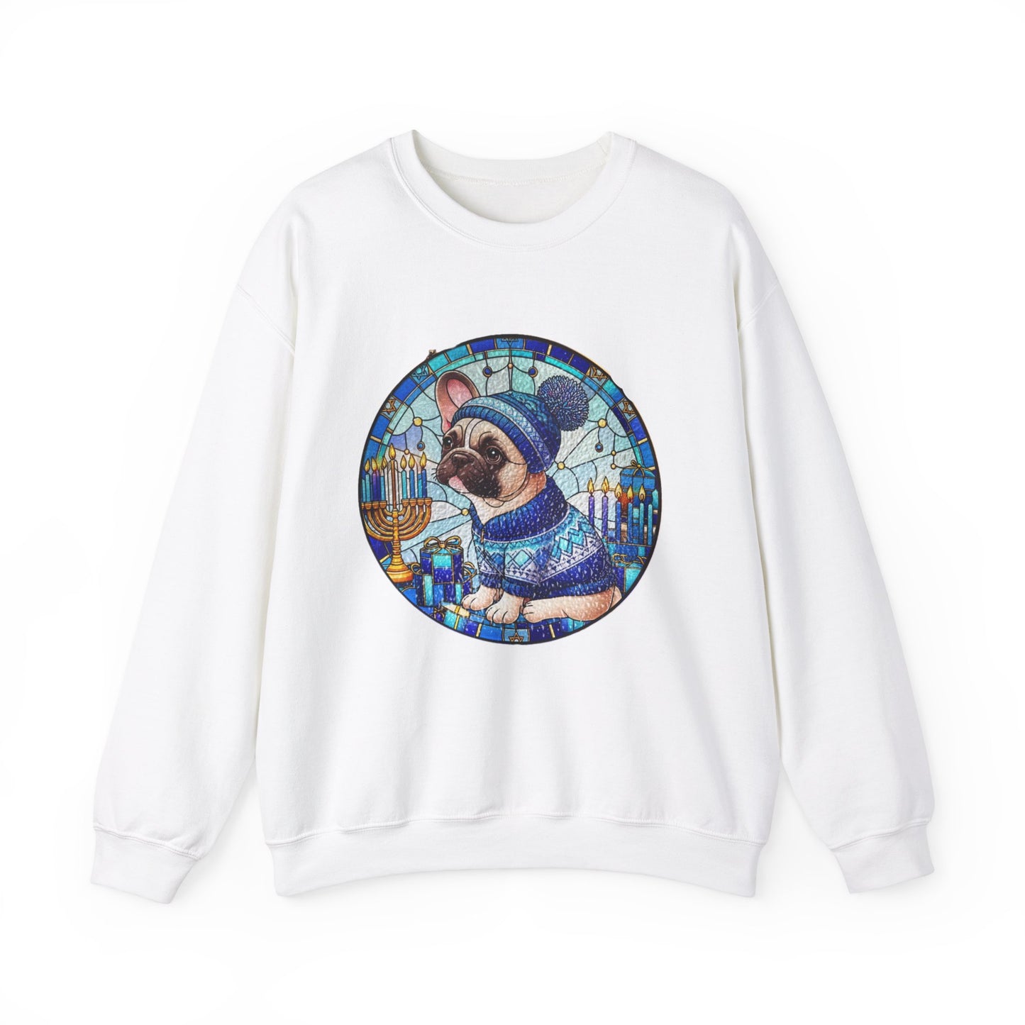 Stained Glass Hanukkah Unisex Heavy Blend™ Crewneck Sweatshirt