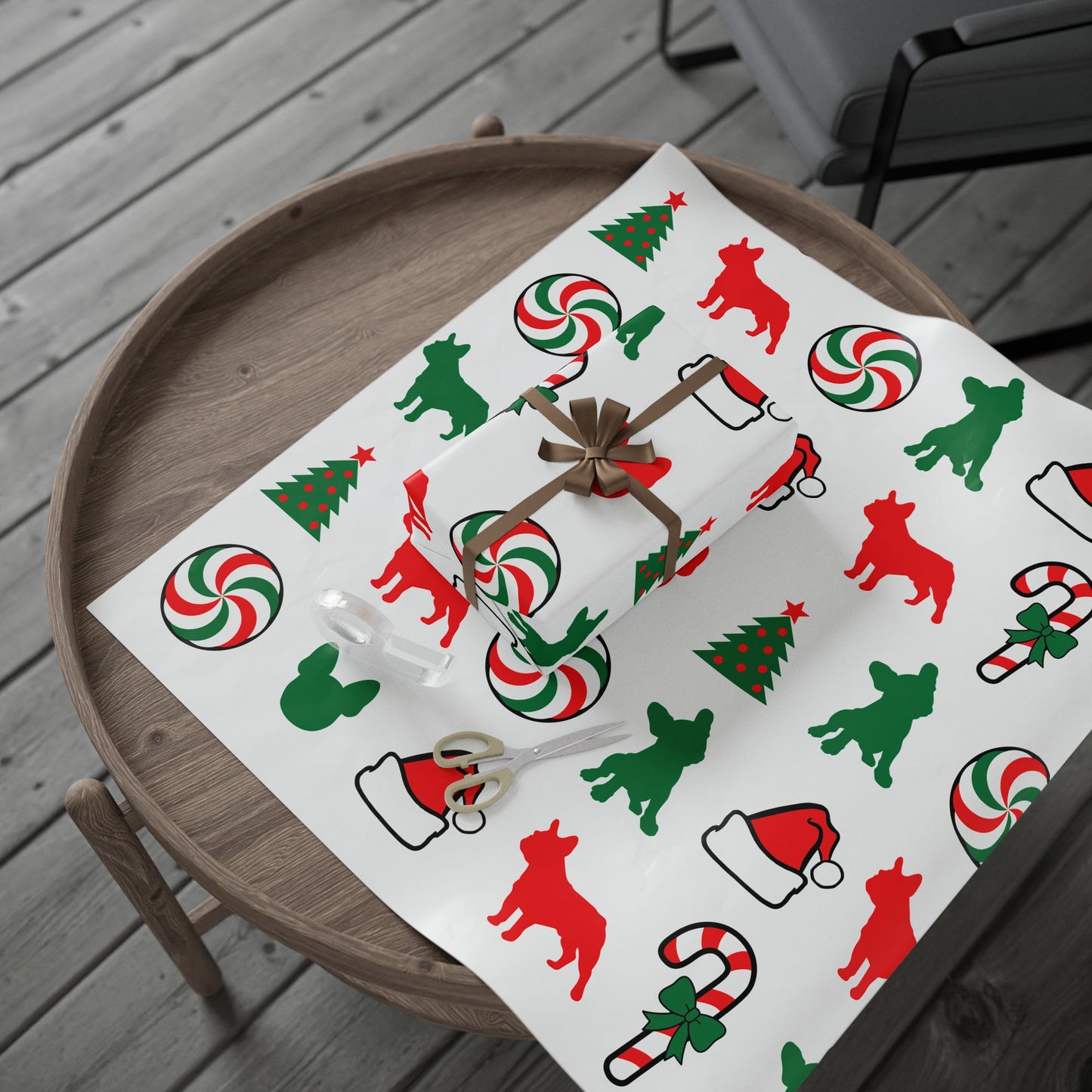 Wrapping Paper - Festive Frenchie