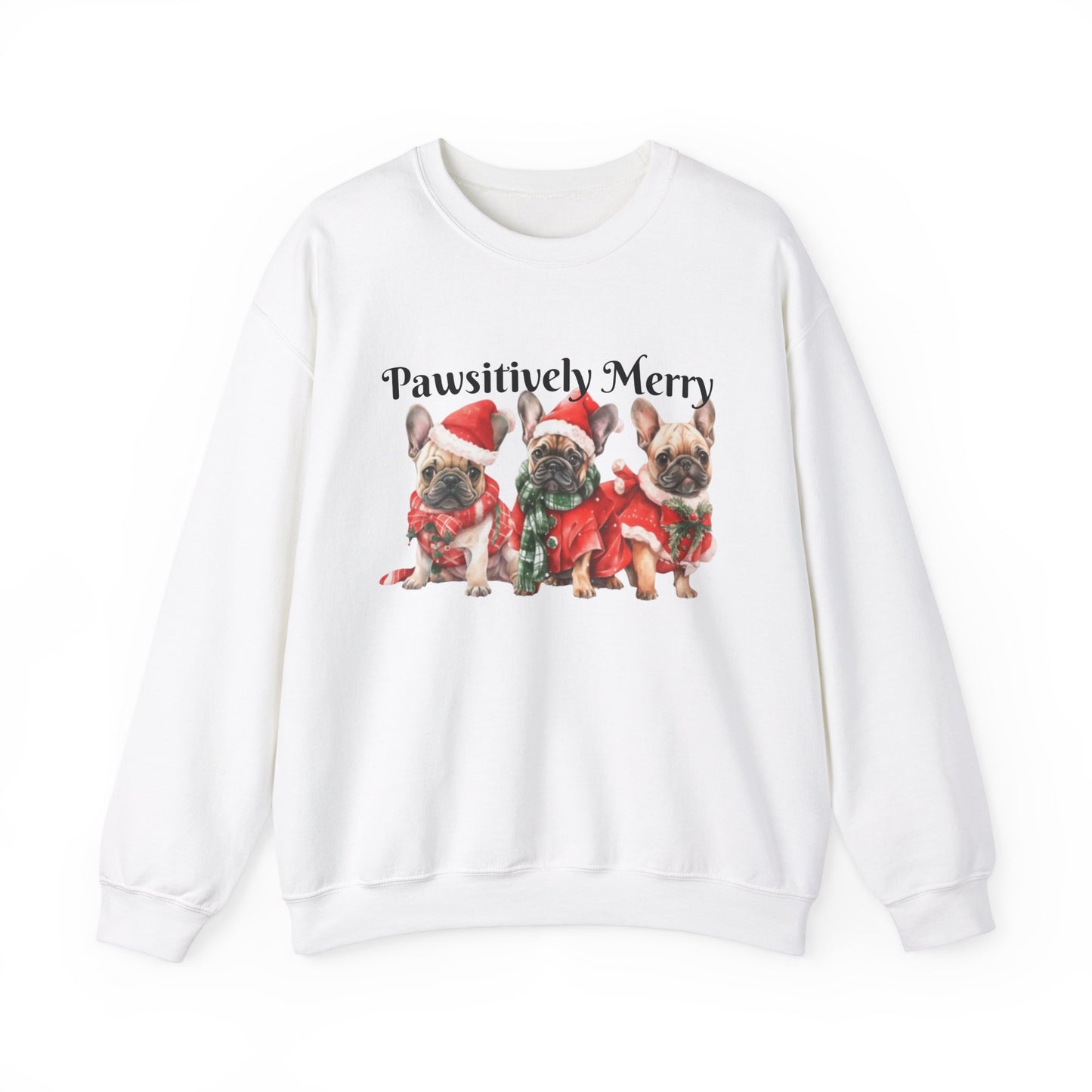 French Bulldog Sweatshirt - Pawsitivley Merry Holiday Design