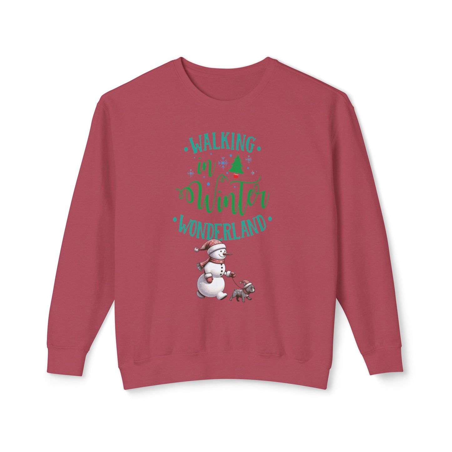 Snowman Walking French Bulldog Sweatshirt