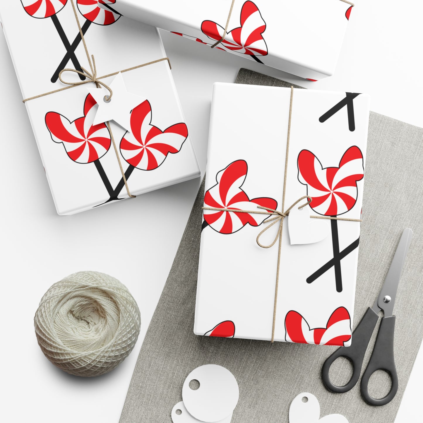 Gift Wrap Papers - French Bulldog Peppermint Lollipop