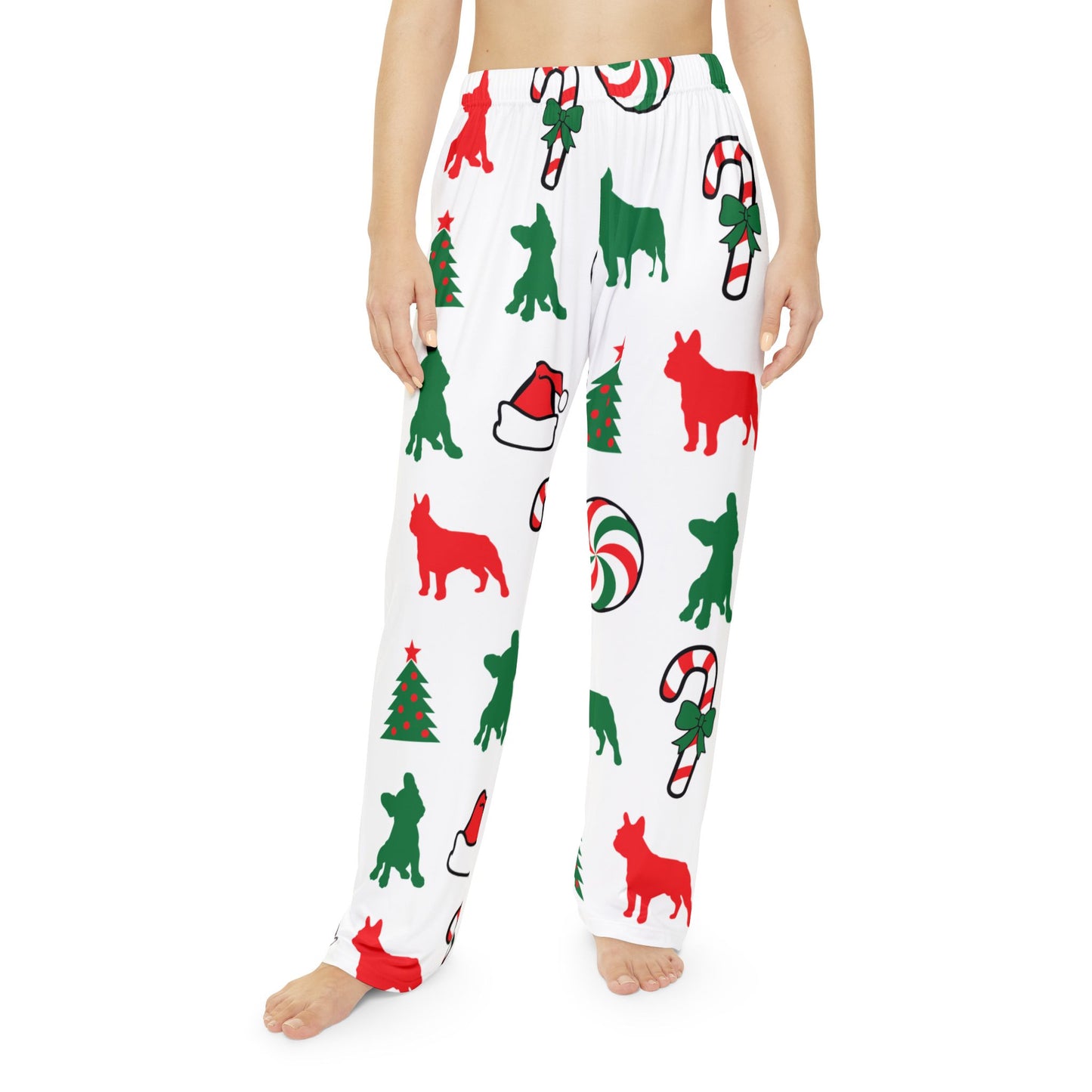 Christmas Frenchie Women's Pajama Pants