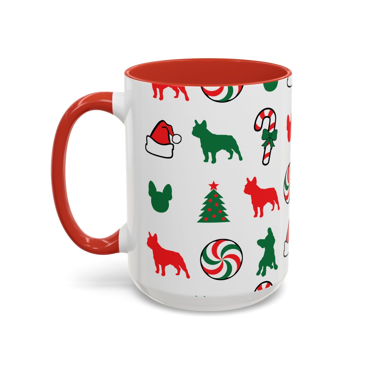 Mug - Frenchie Christmas Accent Coffee Mug (11, 15oz)