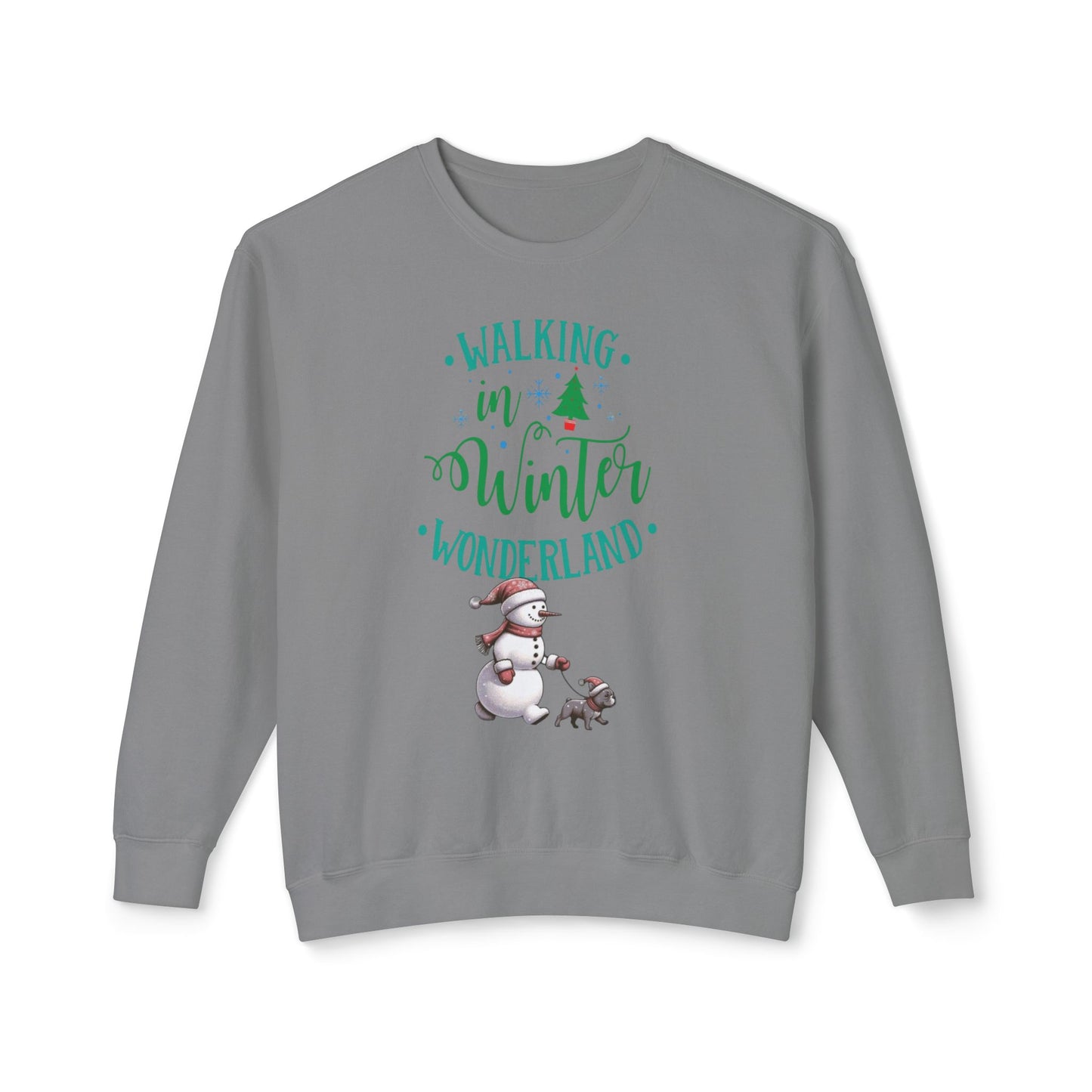 Snowman Walking French Bulldog Sweatshirt