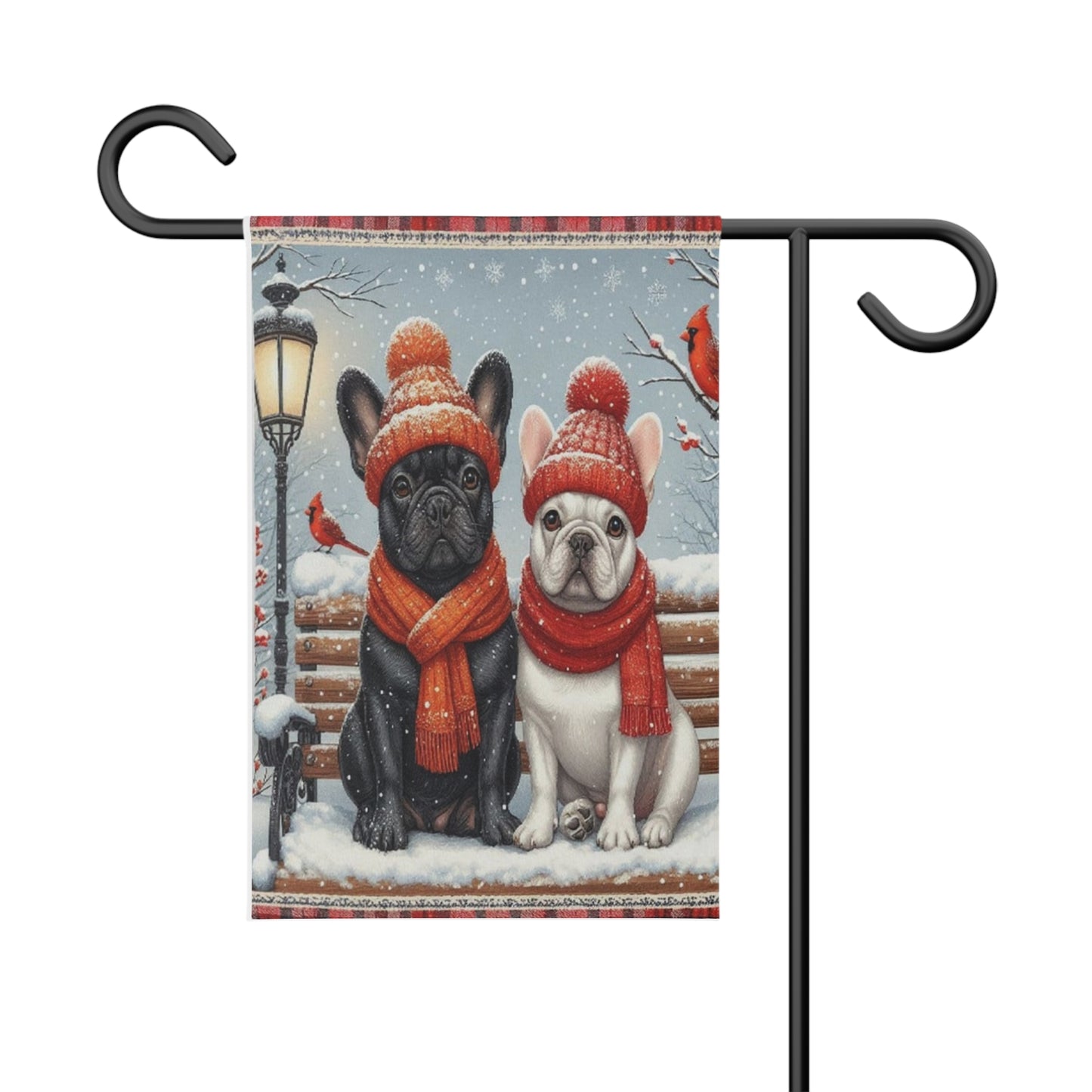 Christmas French Bulldog Garden Banner