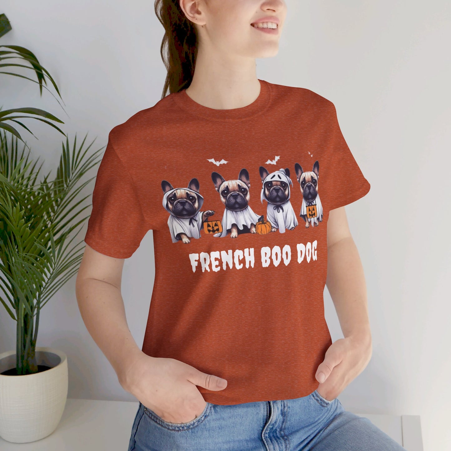 French Boo Dog Halloween Tee