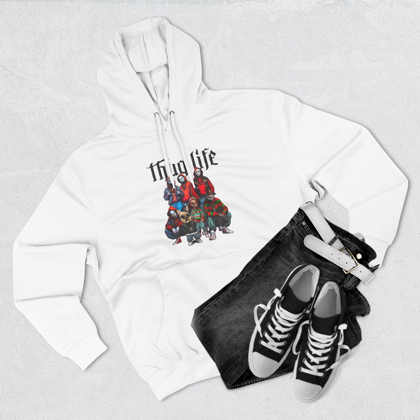 Thug Life Three-Panel Fleece Hoodie