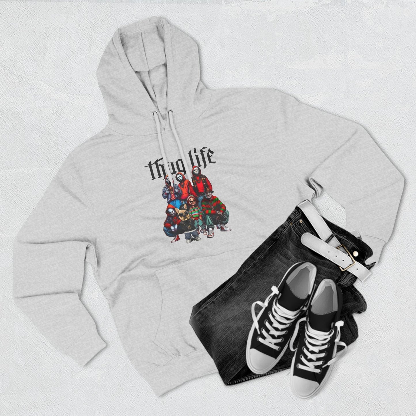 Thug Life Three-Panel Fleece Hoodie