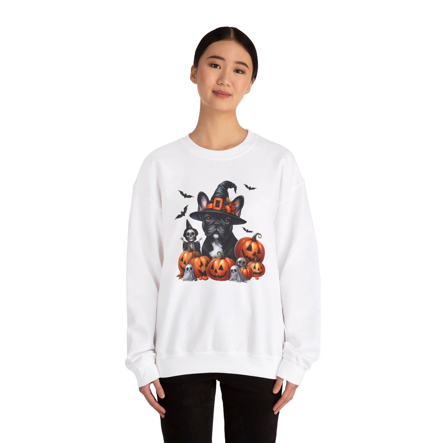 Frenchie Witch Unisex Heavy Blend™ Crewneck Sweatshirt