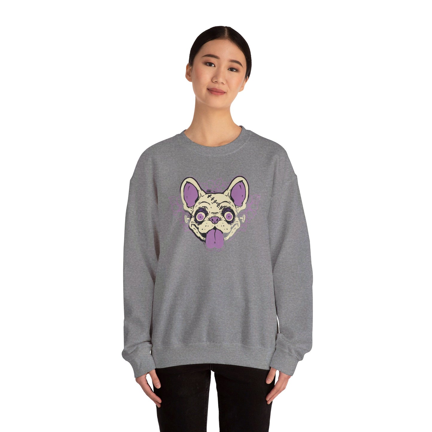 Zombie Frenchie Unisex Heavy Blend™ Crewneck Sweatshirt