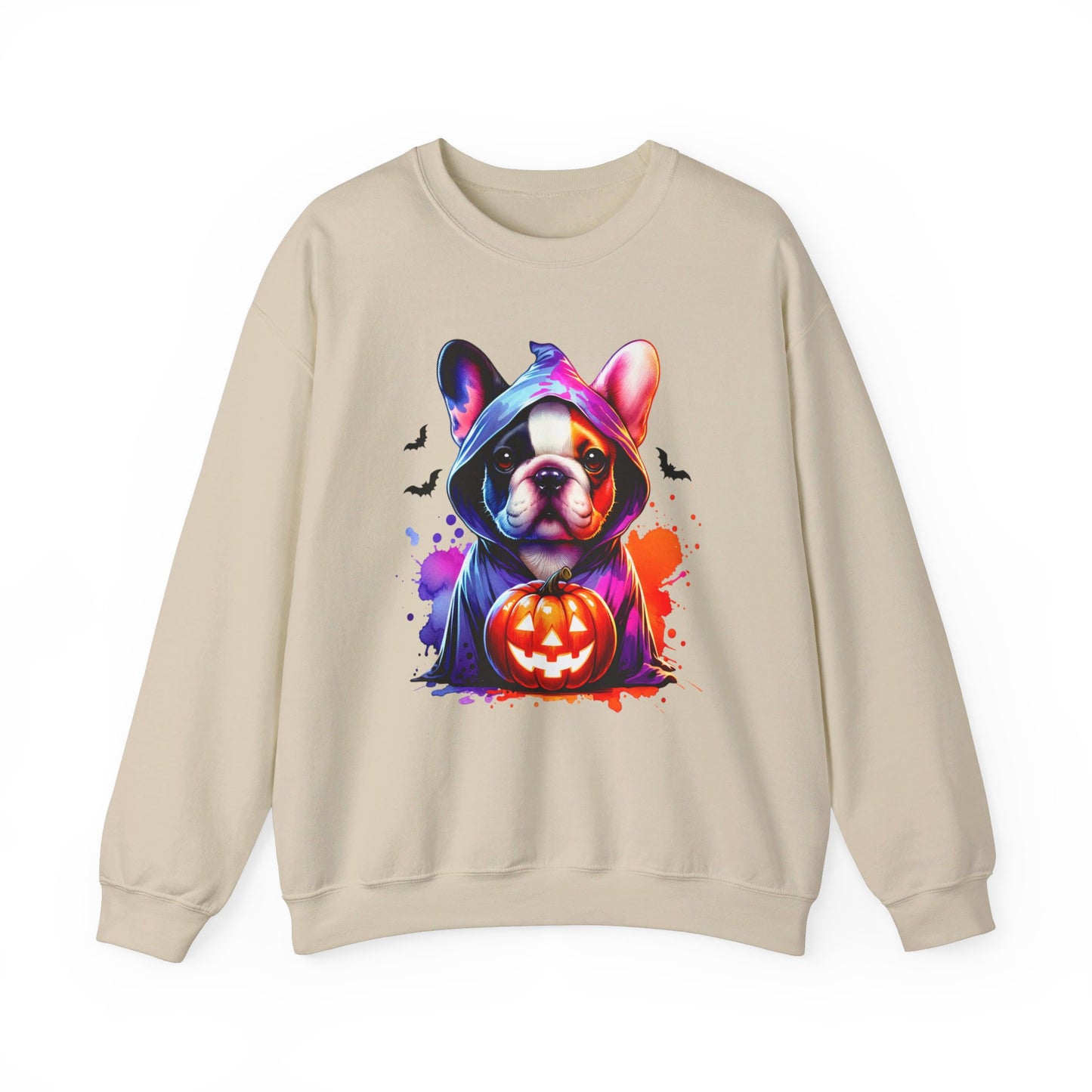 Frenchie pumpkin Unisex Heavy Blend™ Crewneck Sweatshirt