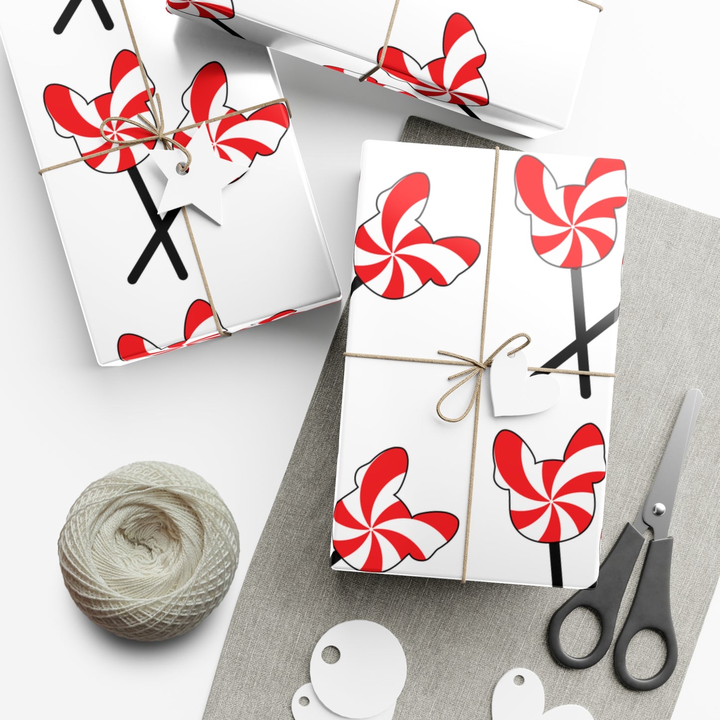 Gift Wrap Papers - French Bulldog Peppermint Lollipop