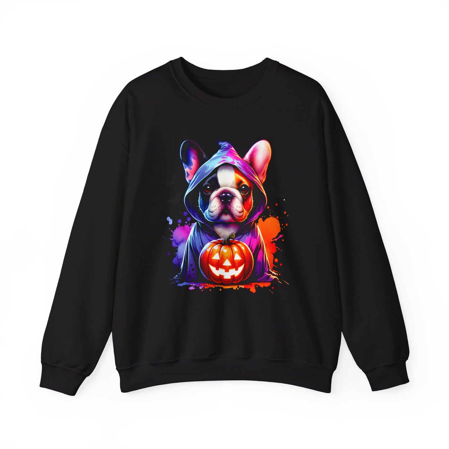 Frenchie pumpkin Unisex Heavy Blend™ Crewneck Sweatshirt