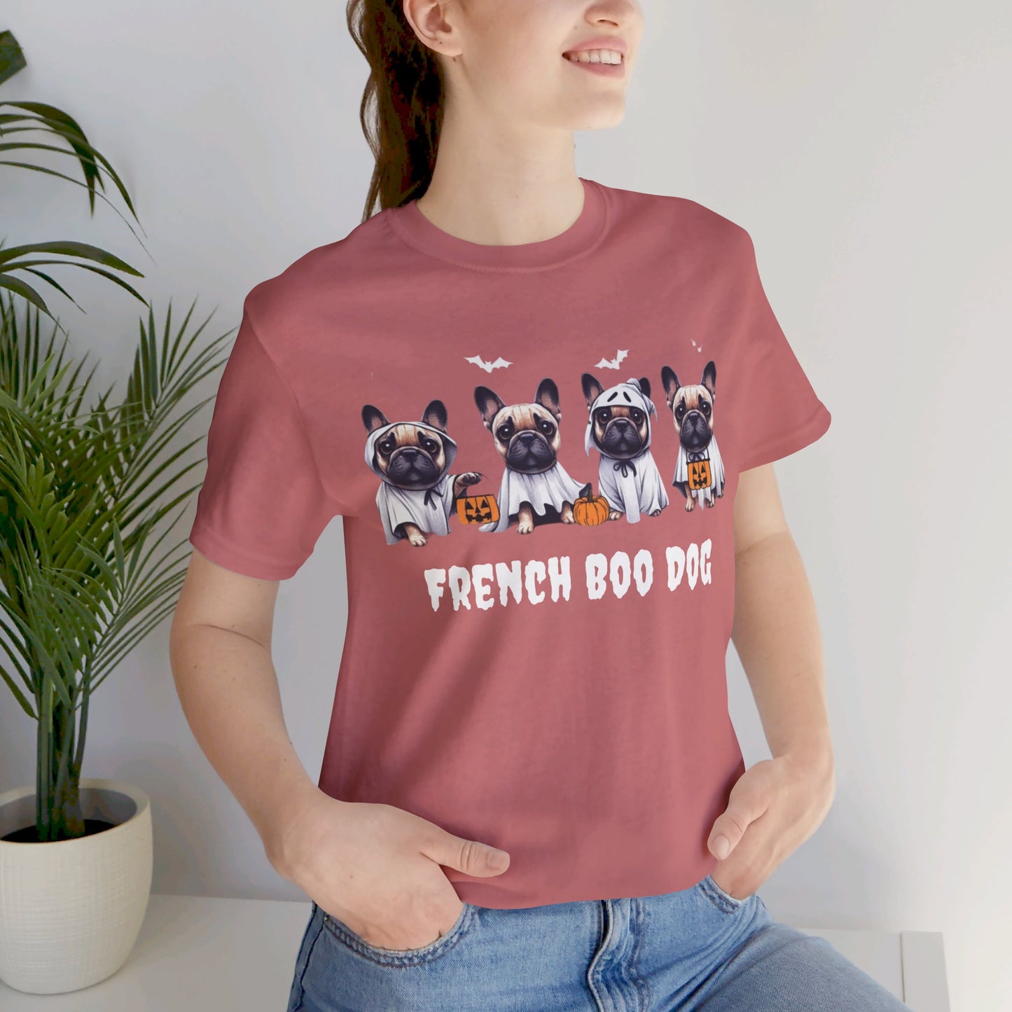 French Boo Dog Halloween Tee