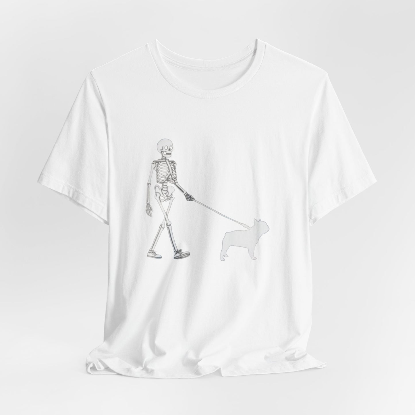 Skeleton Frenchie Unisex Jersey Short Sleeve Tee