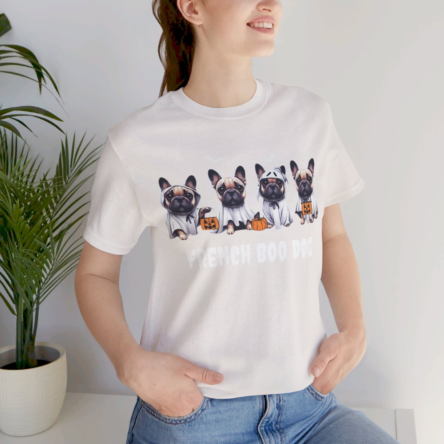 French Boo Dog Halloween Tee