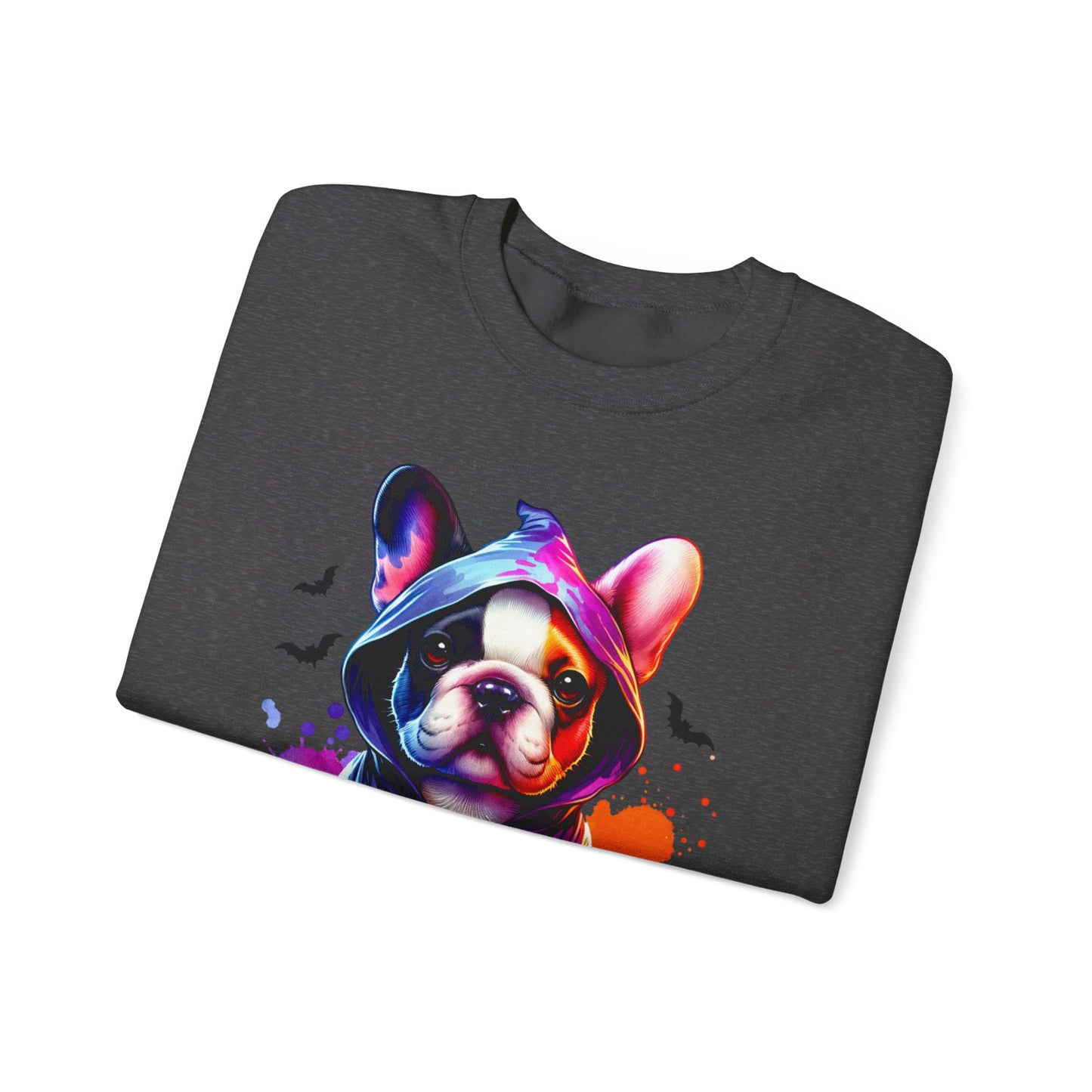 Frenchie pumpkin Unisex Heavy Blend™ Crewneck Sweatshirt